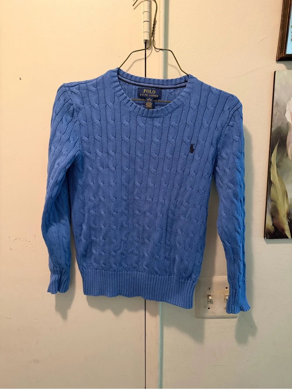 Ralph Lauren Kids Cable Knit Sweater - Blue M (10-12)